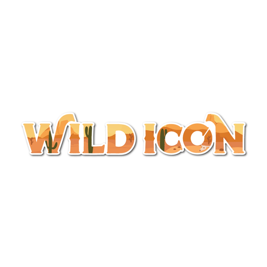 Wild Icon Desert Sunset Logo Sticker